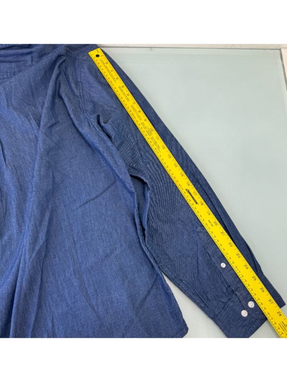 Corvette Shirt Mens 3XL Chambray Denim Button Down Long Sleeve Pocket Jay Leno - Picture 5 of 7
